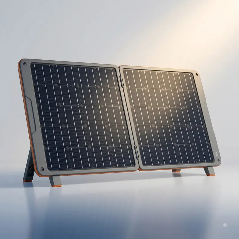 Illustrative render of a foldable solar panel