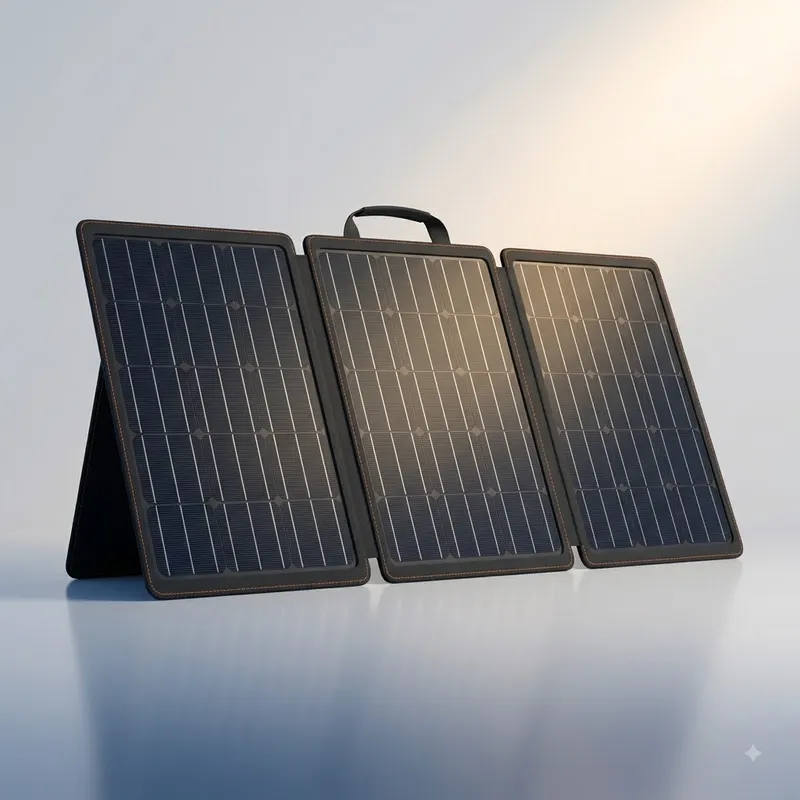 Illustrative render similar to Jackery SolarSaga 100W Light (generic, not the actual product)